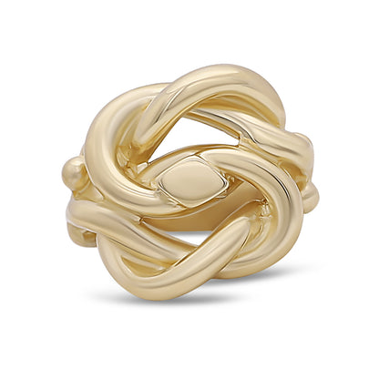 9ct Yellow Gold Solid Extra Large Knot Ring