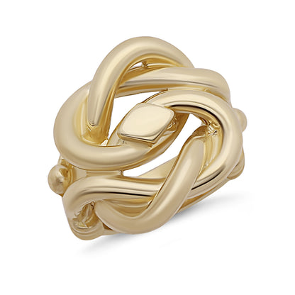 9ct Yellow Gold Solid Extra Large Knot Ring