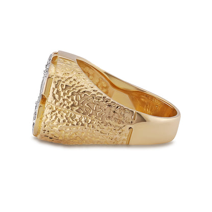 9ct Yellow Gold  Gem-Set Dollar Ring