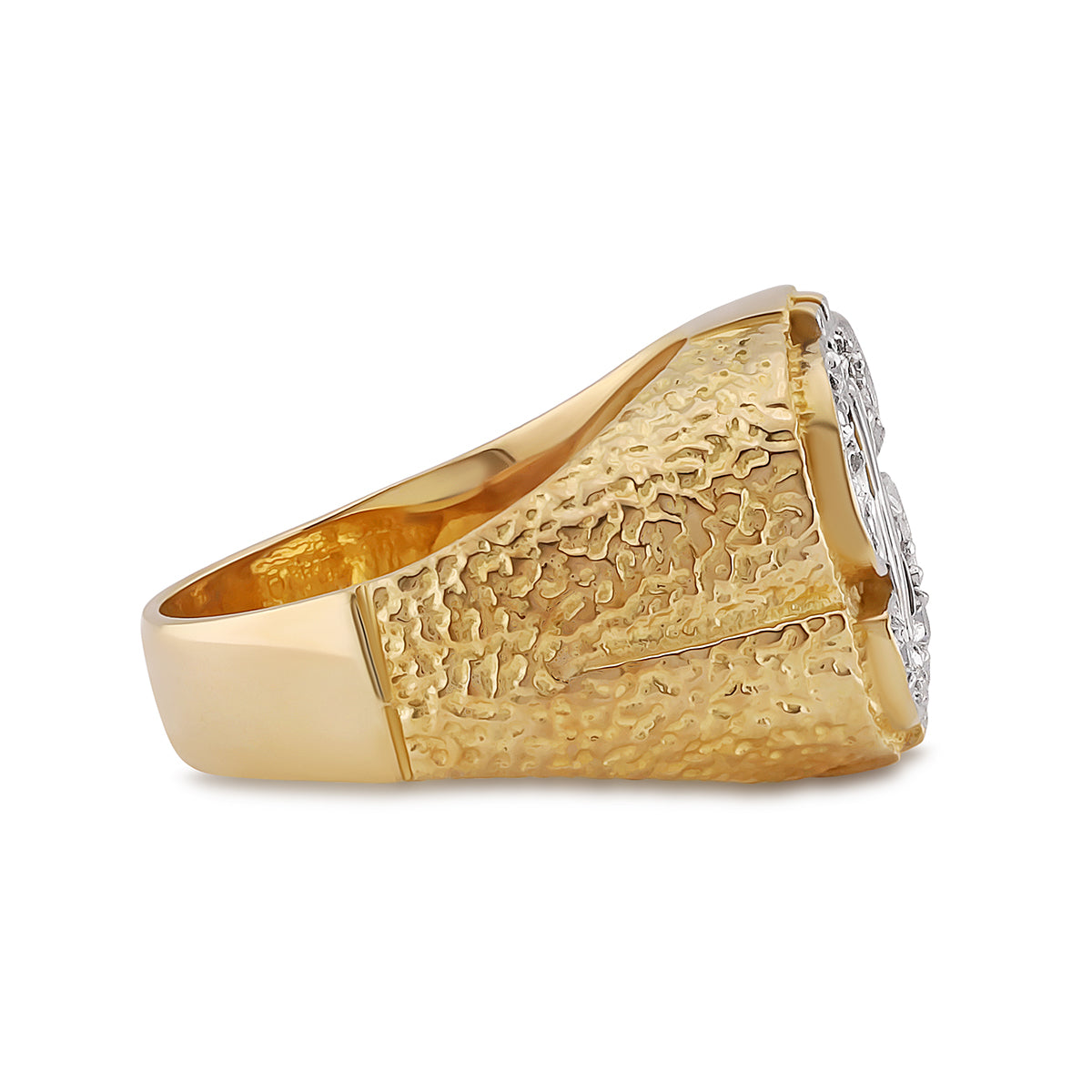 9ct Yellow Gold  Gem-Set Dollar Ring
