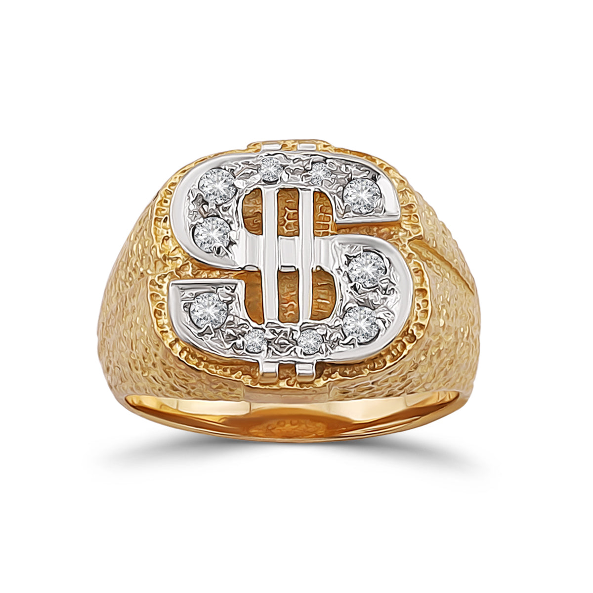 9ct Yellow Gold  Gem-Set Dollar Ring