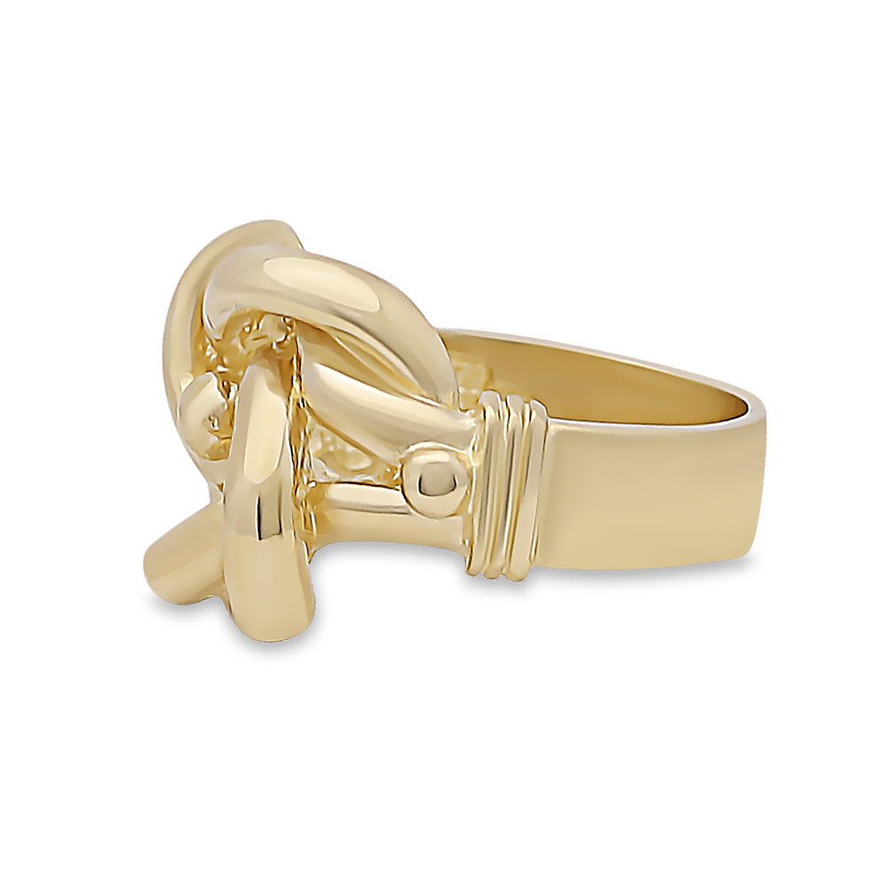 9ct Yellow Gold Solid Large Knot Ring