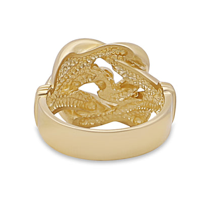 9ct Yellow Gold Solid Large Knot Ring