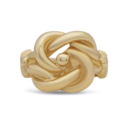 9ct Yellow Gold Solid Large Knot Ring