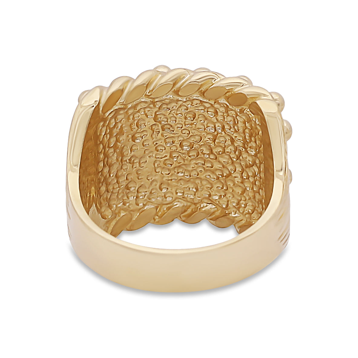 9ct Yellow Gold Solid 6 Row Classic Keeper Ring