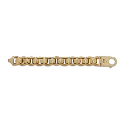 9ct Yellow Gold Heavy Rollerball Bracelet 9.5"