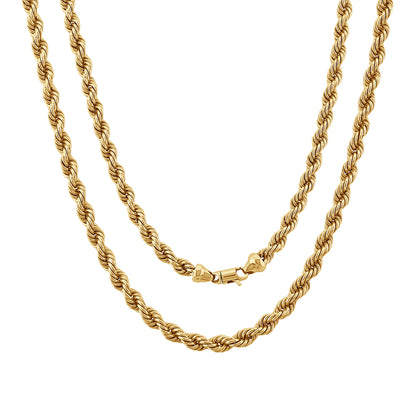 9ct Yellow Gold Rope Chain - 5mm