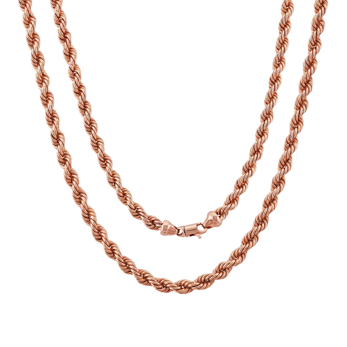9ct Rose Gold Rope Chain - 5mm