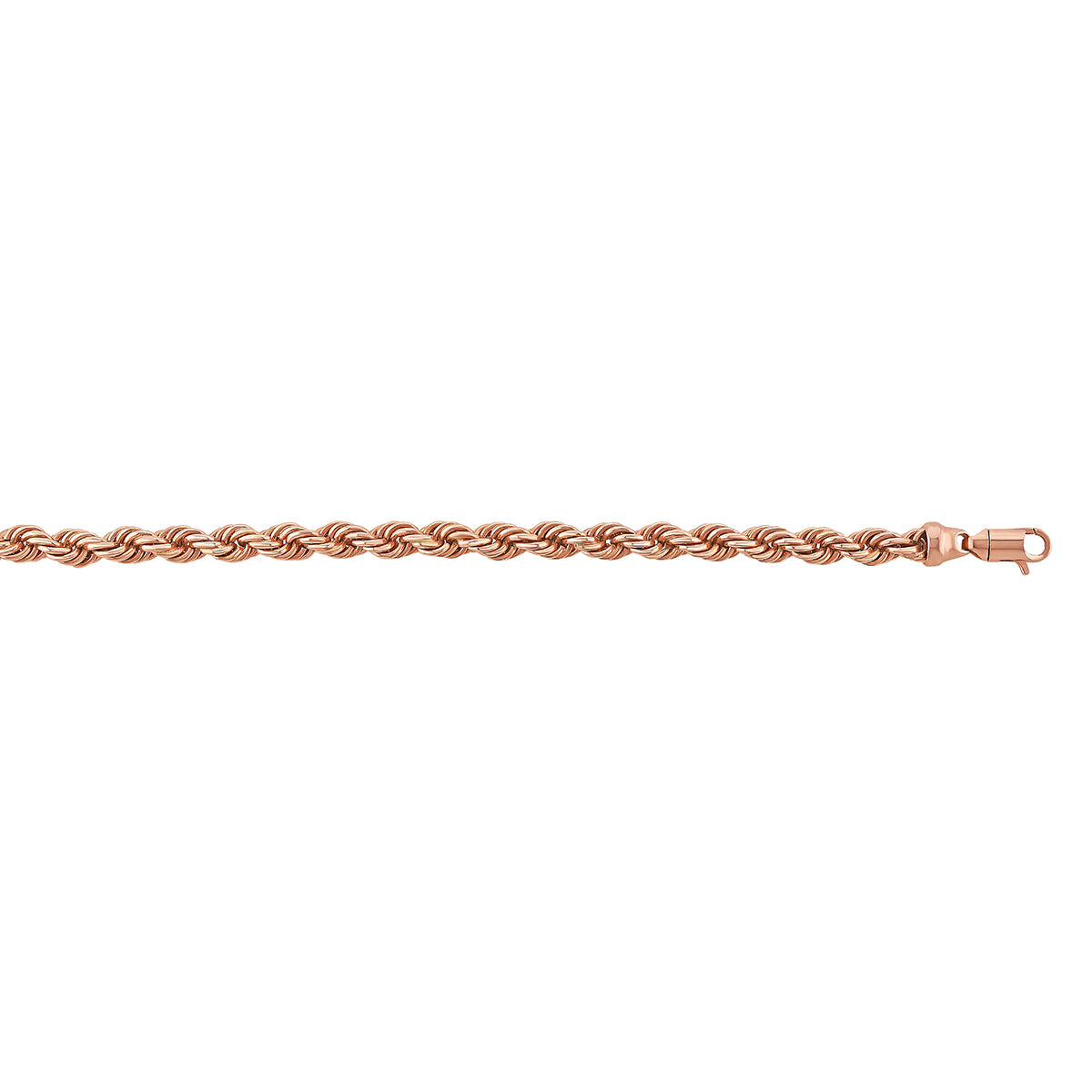 9ct Rose Gold Rope Chain - 5mm