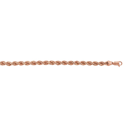 9ct Rose Gold Rope Chain - 5mm