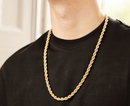 9ct Yellow Gold Rope Chain - 5mm