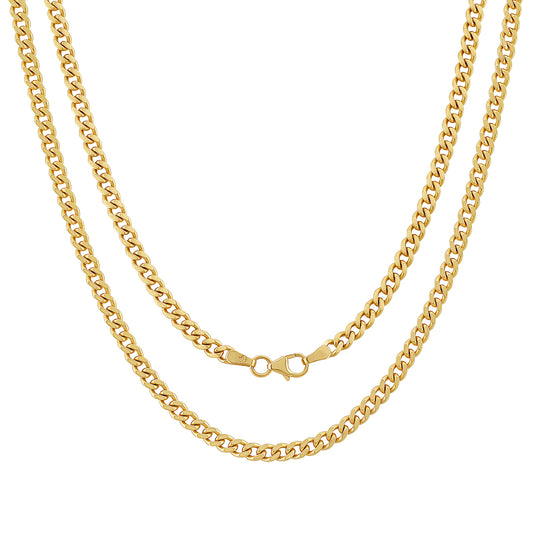 9ct Yellow Gold 3.7mm Polished Curb Chain
