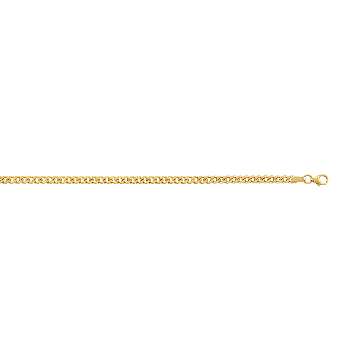 9ct Yellow Gold 3.7mm Polished Curb Chain