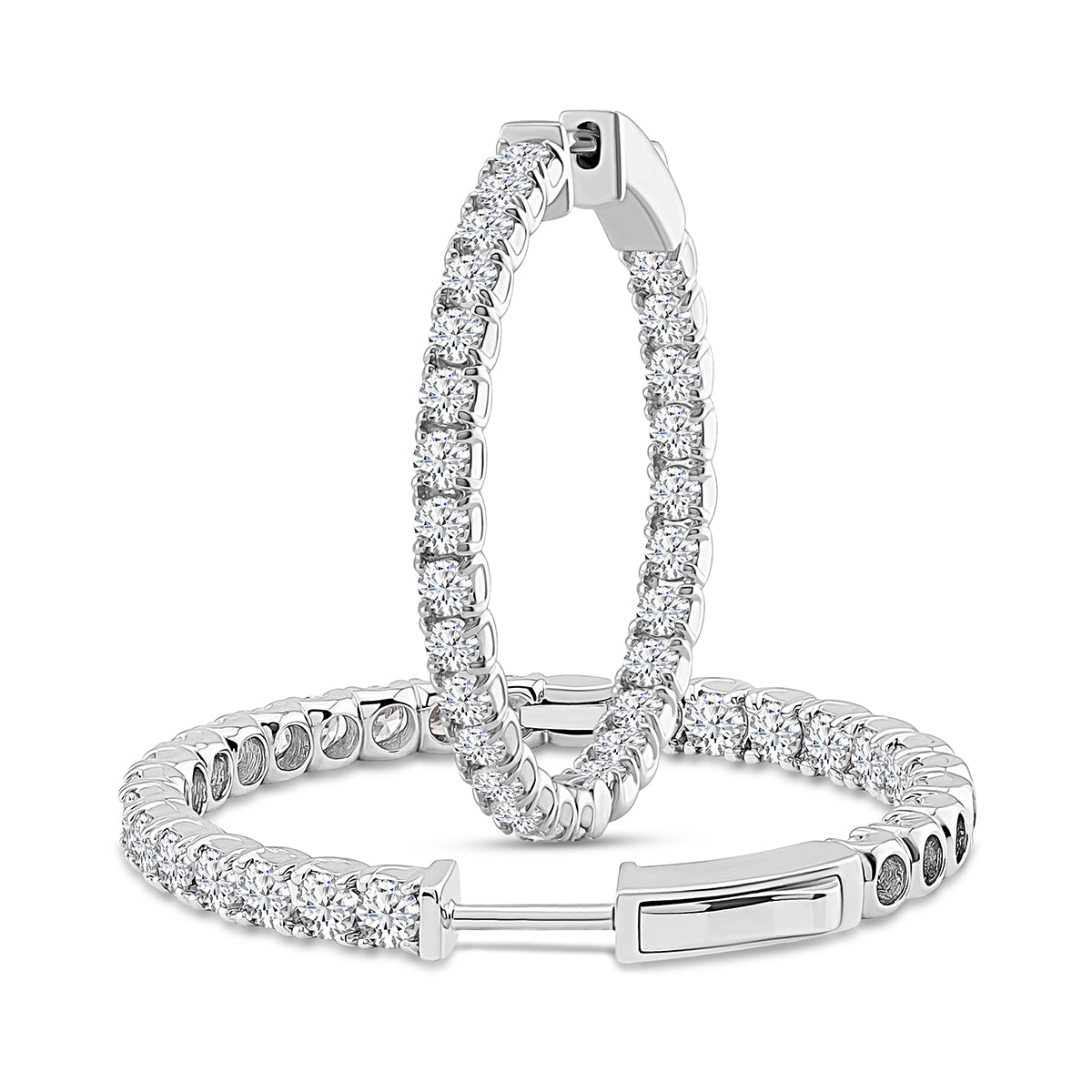 Brilliant Double Hoops - 4.3ct