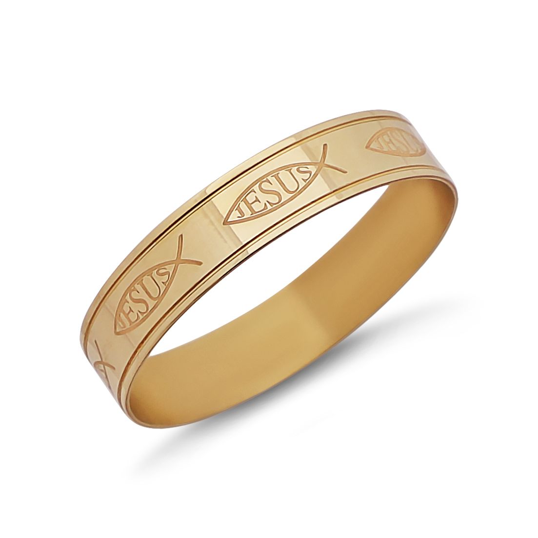 9ct Yellow Gold Jesus Baby Bangle